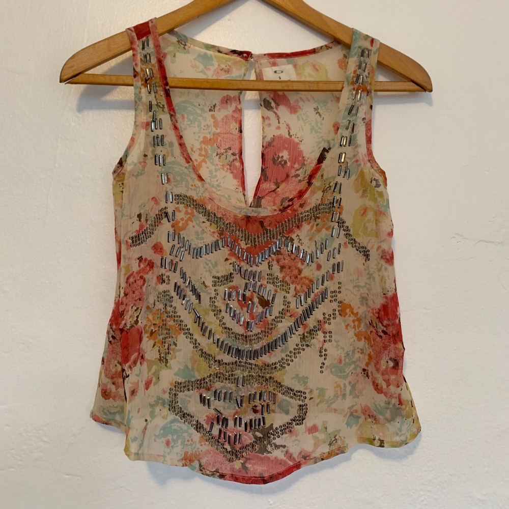 Beaded Bohemian Tank Top